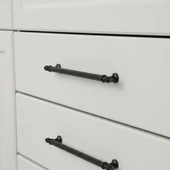 Klipso Mat Siyah 192 MM Metal Lüks Çekmece Dolap Mobilya Kulpları thumbnail 3