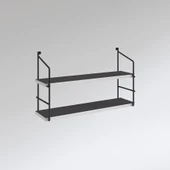 Kenzlife mutfak banyo duvar rafı junzi mat gri suntalam 040(Y)*60(G)*15(D)2 katlı thumbnail 2