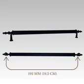 Klipso Mat Siyah 192 MM Metal Lüks Çekmece Dolap Mobilya Kulpları thumbnail 1