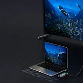 Recci RH17 Type-C to Type-C PD100W + USB3.0 + HDMI + Type-C + RJ45 Bağlantılı 6in1 Hub thumbnail 6