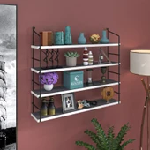 Kenzlife mutfak banyo duvar rafı junzi mat gri suntalam 100(Y)*80(G)*15(D)4 KATLI thumbnail 1