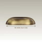 Tas Midye Çanak 96mm Antik Sarı Dolap Çekmece Vestiyer Mobilya Kulpu Metal Kulp ( 5 ADET ) thumbnail 2