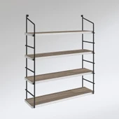 Kenzlife mutfak banyo duvar rafı junzi mat cordoba suntalam 100(Y)*60(G)*15(D)4 KATLI thumbnail 2