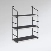 Kenzlife mutfak banyo duvar rafı junzi mat gri suntalam 070(Y)*40(G)*15(D)3 KATLI thumbnail 2