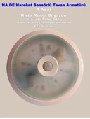 NADE Beyaz E-27x2 Duylu Sensörlü Tavan Glop (Sac Kasa) - 1