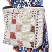 Ajda Renkli Plaj Çantası thumbnail 3