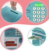 Parmak İzi Görünümlü Elektronik Şifreli Otomatik Kağıt Para Alan ATM Kumbara - 3