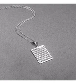 AYETEL KÜRSİ YAZILI KARE KOLYE thumbnail 1