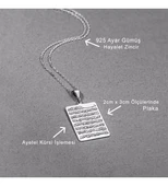 AYETEL KÜRSİ YAZILI KARE KOLYE thumbnail 3