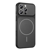 iPhone 14 Pro Max Kılıf ZNTH M-Safe Şarj Özellikli Kamera Korumalı Formen Kapak - Gri thumbnail 3