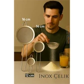 Modacar Inox Süzgeç Seti - 3 Boy Çok Amaçlı Süzgeç 304 Çelik Profesyoneller İçin - 1