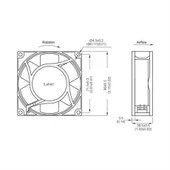 Plastim 80x80x38mm 24V DC Bilezikli Aksiyel Fan - PF8038B24 thumbnail 4
