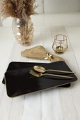 Keramika Siyah Gold Siera Kayık Tabak 33*17 Cm 2 Adet thumbnail 3