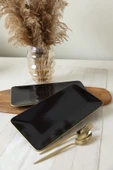 Keramika Siyah Gold Siera Kayık Tabak 33*17 Cm 2 Adet thumbnail 1