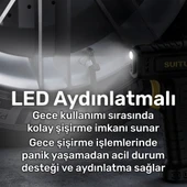 NPO HP03 150PSI 3600Mah Şarjlı Led Işıklı LCD Ekranlı Çok Amaçlı Taşınabilir Dijital Hava Pompası - 3