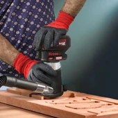 Kress KUD26.91 20Volt Kömürsüz 6/8mm Devir Ayarlı Şarjlı Profesyonel Avuç İçi El Frezesi Formika Tıraşlama (Akü Dahil Değildir) - 5