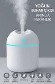 Işıklı Aromaterapi Hava Nemlendirici • Sessiz Çalışma • Güçlü Buhar • Modern Tasarım - 8