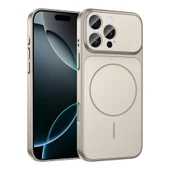 iPhone 14 Pro Max Kılıf ZNTH M-Safe Şarj Özellikli Kamera Korumalı Formen Kapak - Gri thumbnail 1