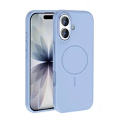 iPhone 17 Kılıf M-Safe Şarj Özellikli Metal Kamera Çerçeveli ZNTH Edi Silikon Kapak - Açık Mavi thumbnail 1