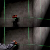 KOBB KBL41GTP 30M 4x90⁰/1x360⁰ Otomatik Hizalamalı Li-ion Çift Akü Profesyonel Yeşil Çizgi Lazer Distomat + Tripod - 5