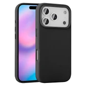 iPhone 17 Pro Kılıf M-safe Şarj Özellikli PU Deri Görünümlü ZNTH Kupra Kapak - Siyah thumbnail 1