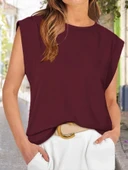 MDB Kadın Kısa Kollu Bisiklet Yaka Viskon Bluz thumbnail 1