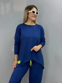 MDB Kadın Iki Iplik Viskon Pamuk Kumaş Arma Detaylı Ikili Takım thumbnail 4