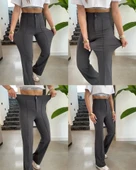 MDB Kadın Yüksek Bel Full Likralı Krep Kumaş Pantolon thumbnail 3