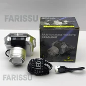 Çok Fonksiyonlu Şarj Edilebilir Kafa Lambası (SDR-X1) - Sensörlü, Solar ve Powerbank Özellikli - 4