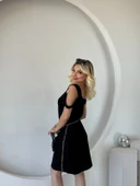 MDB Kadın Askılı oğuk Omuz Detaylı odal Elbise thumbnail 7