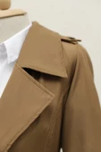MDB Astarlı Kemerli Trenckot Taba thumbnail 4
