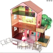 Memo Ahşap Ağaçlı Bebek Evi thumbnail 1