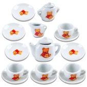 Mega Oyuncak Ayı Desenli 17 Parça Seramik Çay Seti Kızlar İçin Eğlenceli Oyun Seti - 2