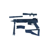 Prestij Lazerli Keskin Nişancı Oyuncak Tüfek Gerçek Görünümlü Ayaklı Dipçikli Şarjörlü Boncuk Atan Sniper Tabanca - 5