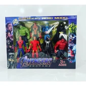 Bisepetim Marvel Avengers 8'li Figür Seti Işıklı Eklemli Karakterler - 1