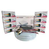 Hikvision 8’li Full HD Güvenlik Kamerası Seti Renkli Gece Görüşlü, Mikrofonlu, Olay Anında Bildirim thumbnail 1