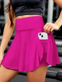 MDB Kadın Yüksek Bel Cepli Sandy Short Etek thumbnail 1