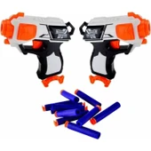 Nerf Sünger Mermi Dart Atan Çift Tabancalı 10 Dartlı Nişancı Oyuncak Tabanca - Nerf Nişancı 5 - 5