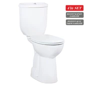 Creavit Bedensel Engelli Alttan Çıkışlı Klozet + Rezervuar + İç Takım + Çınar Yavaş Kapanan Kapak 4 'lü Set - 1