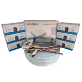 Hikvision 6'lı Güvenlik Kamerası Seti, Mikrofonlu, Uzaktan İzleme, Olay Anında Bildirim thumbnail 1