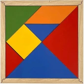 Wood Story Eğitici Renkli Ahşap Orta Boy Tangram Akıl Zeka Mantık ve Strateji Oyunu - 2