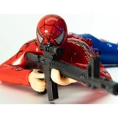 Örümcek Adam Pilli Yerde Sürünen Spiderman Sürünen Pilli Silahlı Asker - 2