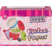 Vardem Oyuncak 1818-7A Emaye Tencere 8 Parça Pembe -Vardem Oyuncak - 2