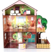 Memo Ahşap Ağaçlı Bebek Evi thumbnail 2