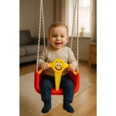 KETTE Çocuk Salıncağı Emniyet Kemerli Ön Barlı Sevimli Yüz Tasarımlı 2-7 Yaş Bahçe Kullanımı thumbnail 1