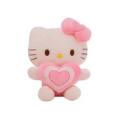 Hello Kitty Peluş Kalpli 30CM Tokalı Sevimli Hello Kitty Kedi - 1