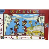 Güçlü Plastik Karagöz Hacivat Temalı 67 Parça Küp Puzzle - 1