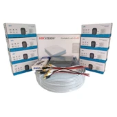 Hikvision 8'li Güvenlik Kamerası Seti, Mikrofonlu, Uzaktan İzleme, Olay Anında Bildirim thumbnail 1