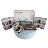 Hikvision 4’lü Full HD Güvenlik Kamerası Seti Renkli Gece Görüşlü, Mikrofonlu, Olay Anında Bildirim thumbnail 1