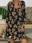 MDB Kadın Uzun Kollu V Yaka Uzun Kol Mikro Midi Boy Elbise thumbnail 5